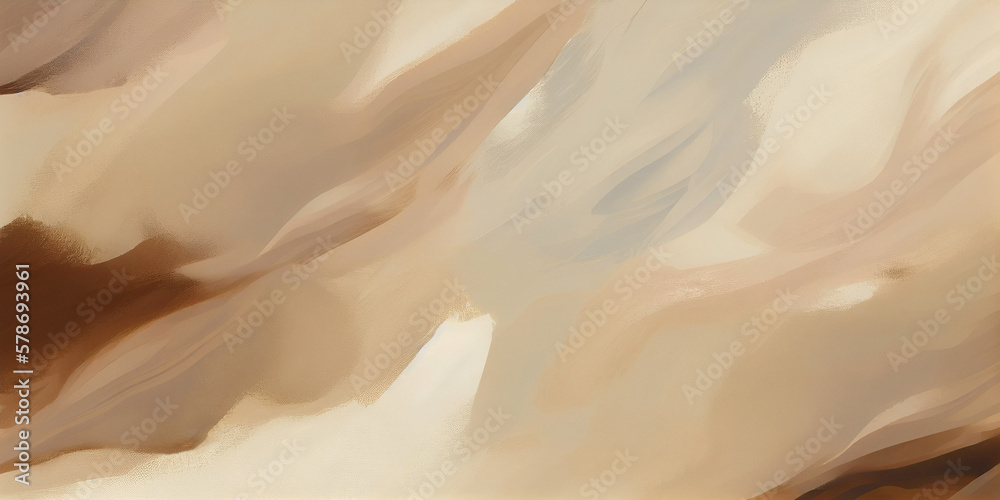 Abstract painted banner, expressionist painting in earthy tones. Created with Generative AI.