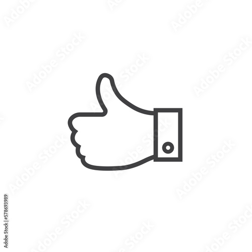 tumb hand up good product icon vector concept design template