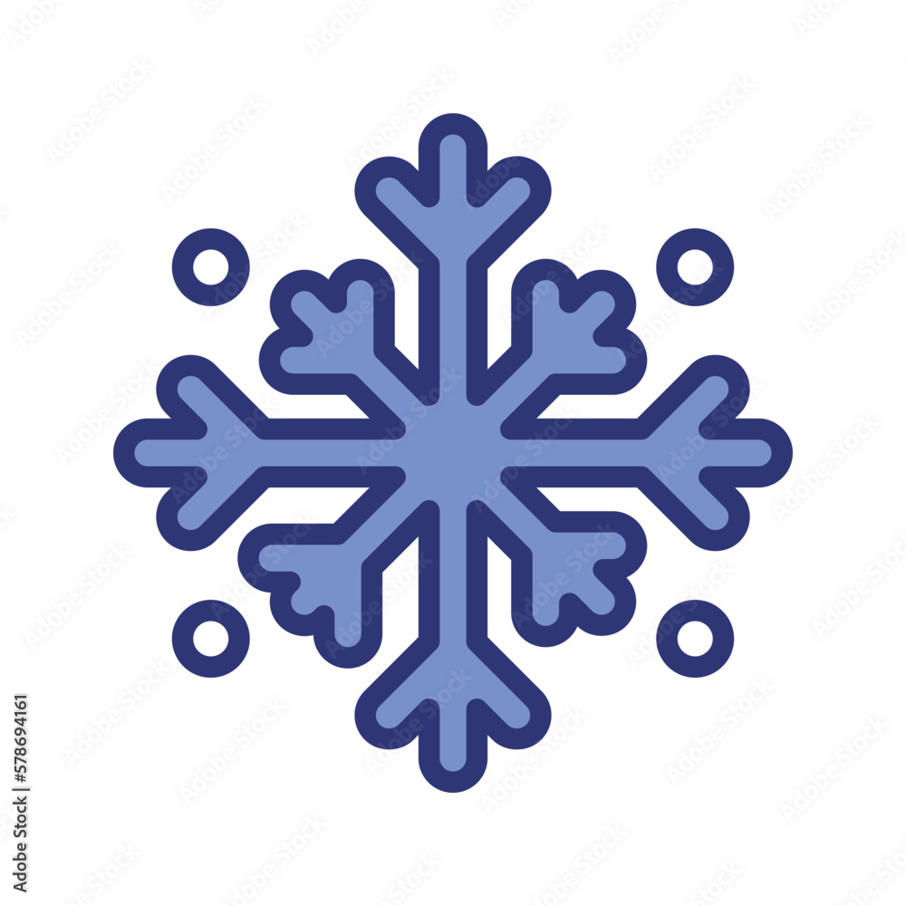 Obraz premium snowflake icon vector stock.