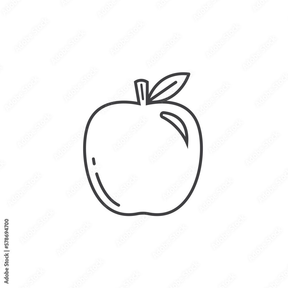 apple icon vector line element design template apple icon vector line element design template