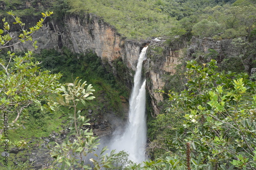 waterfall in the mountains