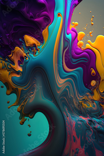 Gradient color pattern, background, fluid art.Generative Ai