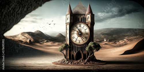 Fototapeta Naklejka Na Ścianę i Meble -  Vibrant colors and exotic animals adorn this wooden wall, a beautiful piece of artwork created by generative AI - generative ai.