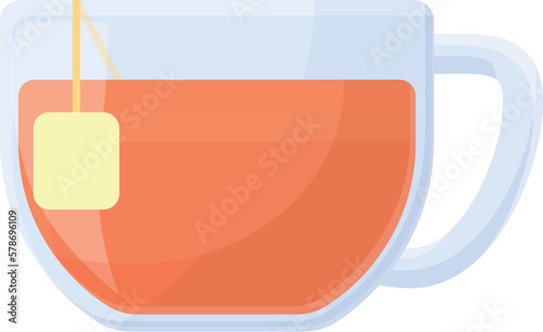 Tonsillitis hot tea icon cartoon vector. Cough bacterium. Medical exudates