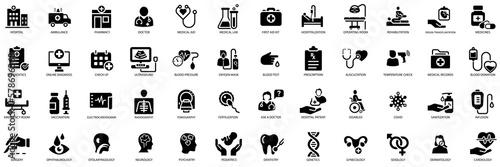 Medical icons set. Vector elements