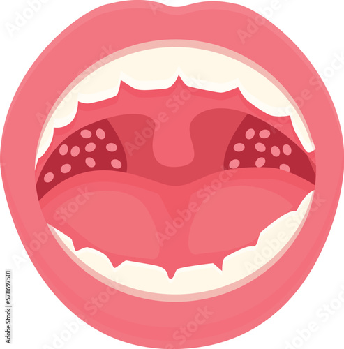Mouth infection icon cartoon vector. Swab medical. Dental pain