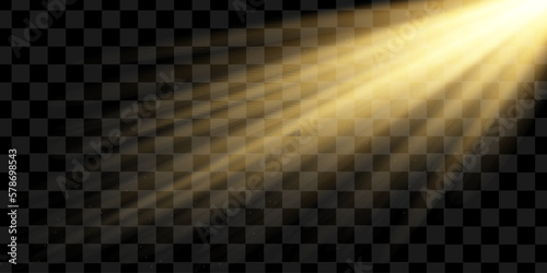 Vector transparent sunlight special lens flash light effect.front sun lens flash. Vector blur in the light of radiance. Element of decor.