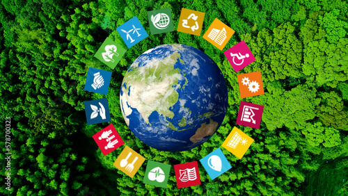 SDGsイメージ サステナブルな社会 地球環境とテクノロジー