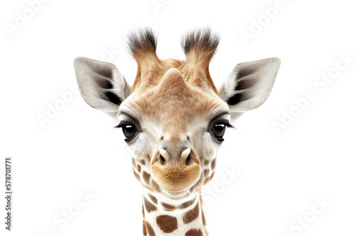 Photo Safari animal baby portrait. Generative AI illustration