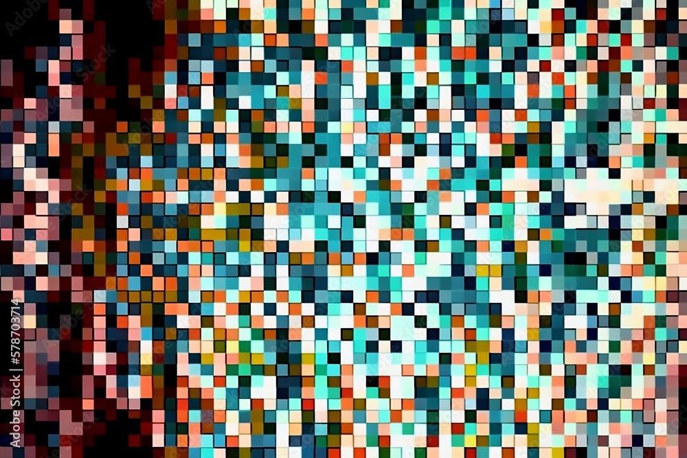 Pixelated Rainbow: An Abstract Multi-Colored Small Square Pattern. Generative AI Pixelated Rainbow: An Abstract Multi-Colored Small Square Pattern. Generative AI