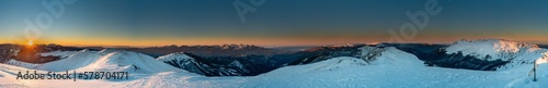 panorama at sunsire over moutains of Appennino, Italy  © Luca