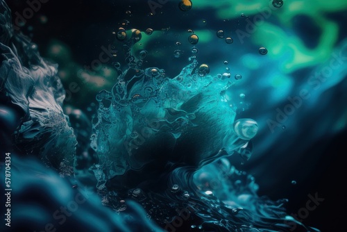  abstract background with bubbles, generative ai
