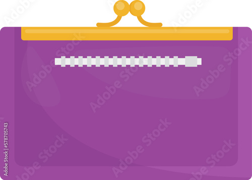 Minimalistic leather wallet flat illustration Money holder