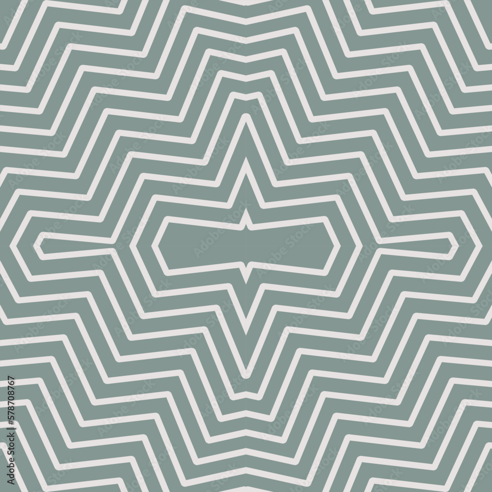 Pattern background from geometric shapes, green and white stripes. For destroying gift wrap book cover clothes table cloth.