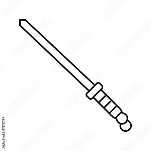knife sharpener line icon vector illustration
