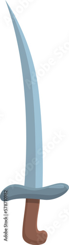 Bedouin sword icon cartoon vector. Camp goat. Cute iranian