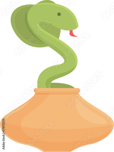 Turban charmer icon cartoon vector. Indian snake. People travel