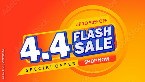 4.4 sale, 4.4 online sale. Flash Model Shopping day. April