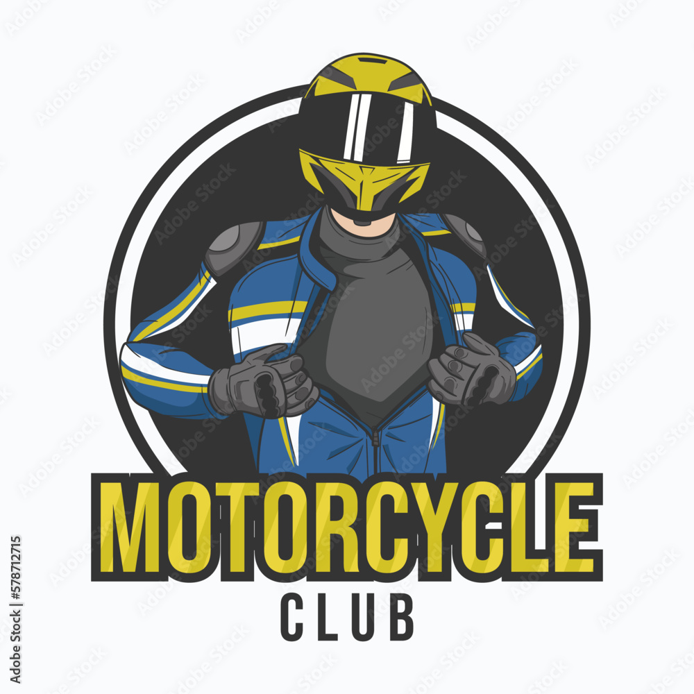 Motorcycle badges. Bikers club emblems