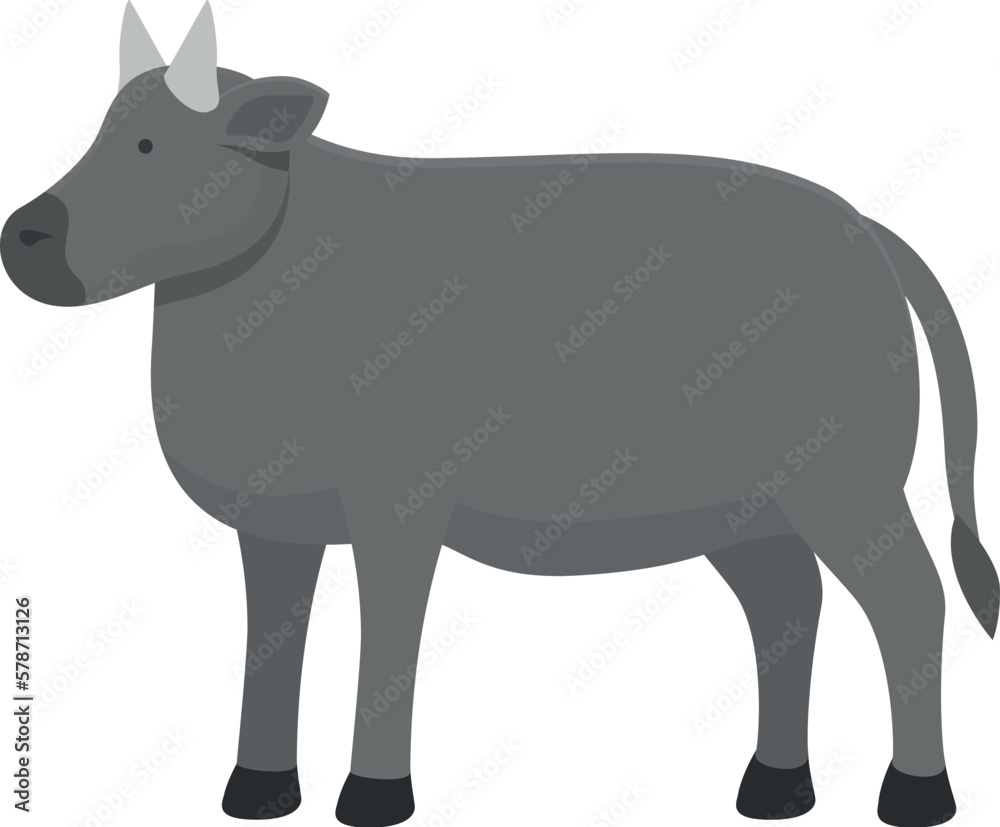 Grey cow icon cartoon vector. Farm breed. Spot beef Grey cow icon cartoon vector. Farm breed. Spot beef