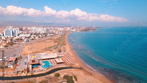 Coastline of Long Beach İskele in North Cyprus photo