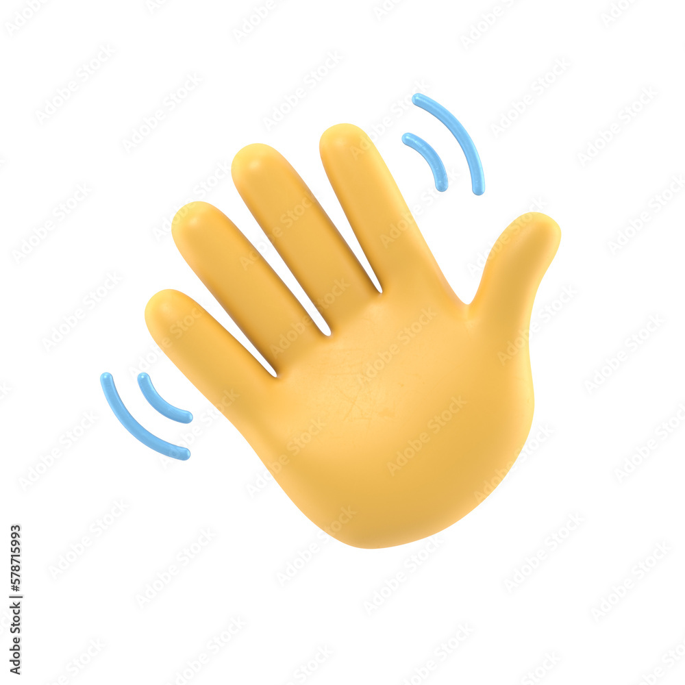 Fototapeta premium Transparent Backgrounds Mock-up.Open outstretched showing five fingers, extended in greeting. Supports PNG files with transparent backgrounds. 