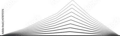 Halftone dots in line form. vector dotted logo. design element