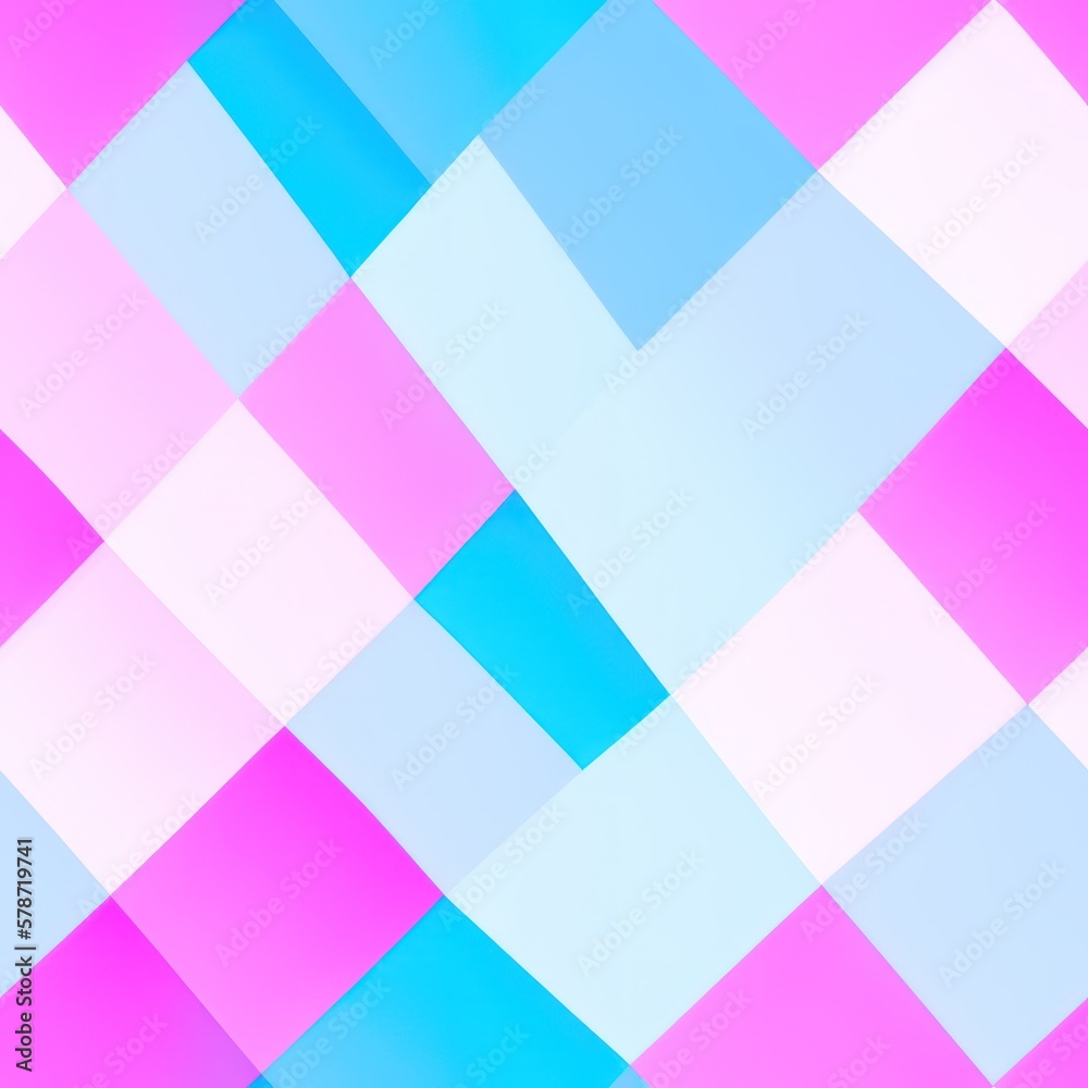 Abstract geometric seamless pattern featuring graphic design cubes, with a seamless background in pale colors, generative ai