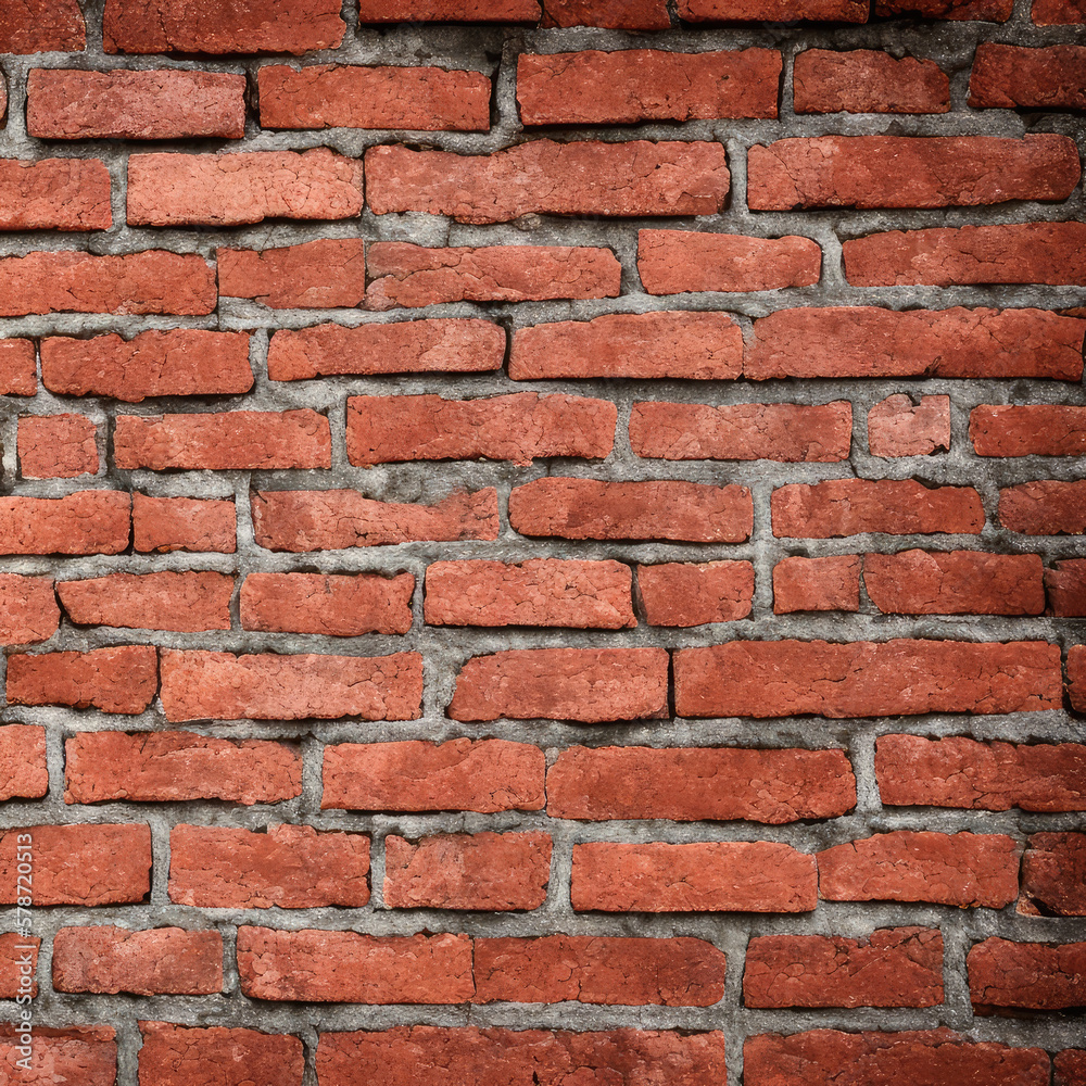 Misaligned and messy brick wall. Generating AI Misaligned and messy brick wall. Generating AI
