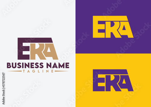 Letter ERA logo design, ERA letter logo