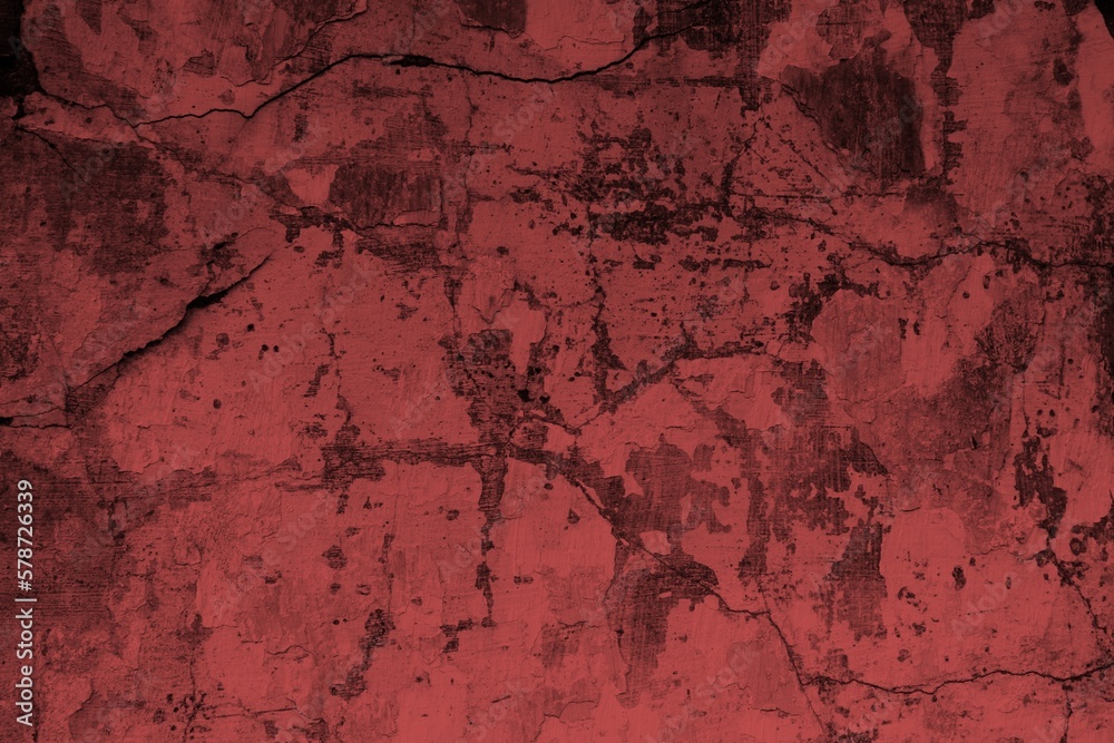 red horror background, scratched old wall, popular textured old wall