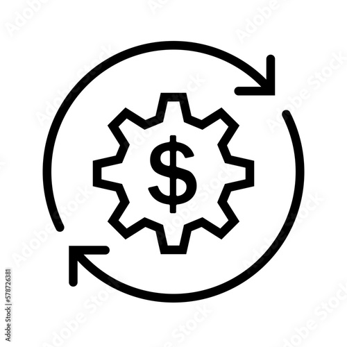 costs optimization and production efficiency icon vector © puchongart