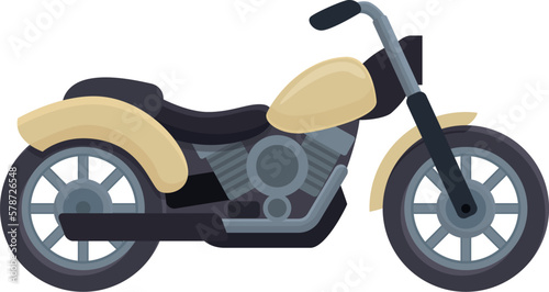 Gold chopper icon cartoon vector. Bike rider. Biking cruiser