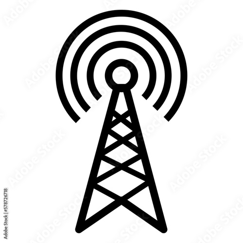 signal tower vector icon
