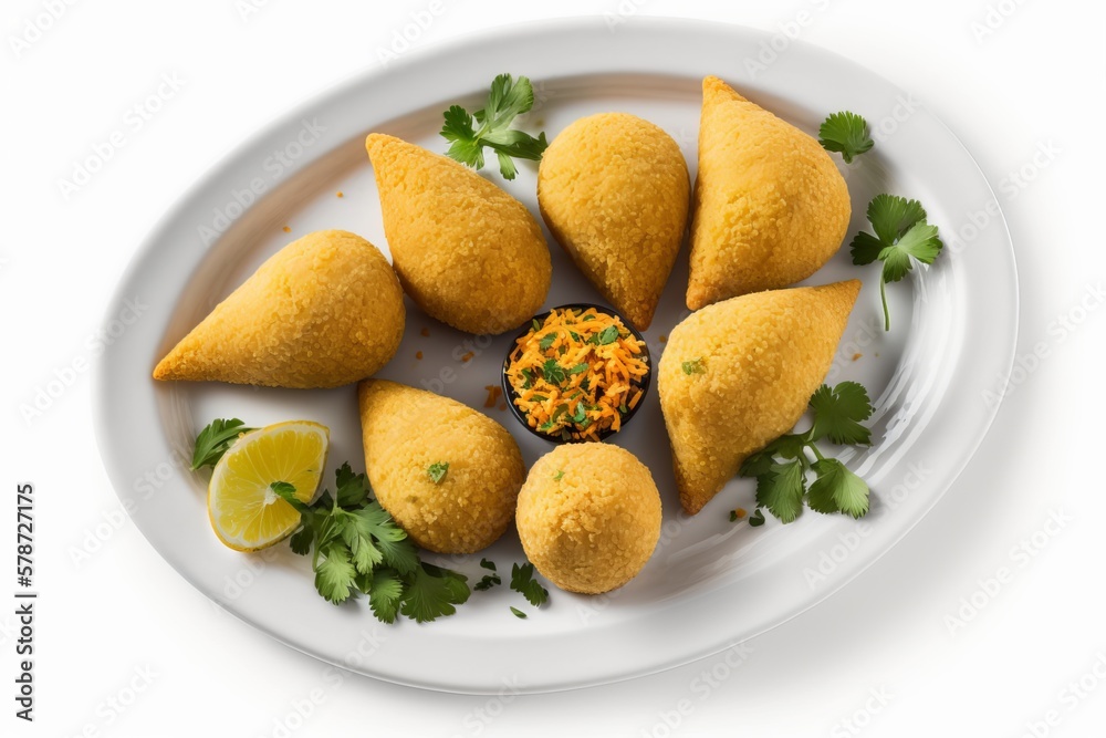 Coxinha: A Delicious Brazilian Street Food. AI Generative. Coxinha: A Delicious Brazilian Street Food. AI Generative.