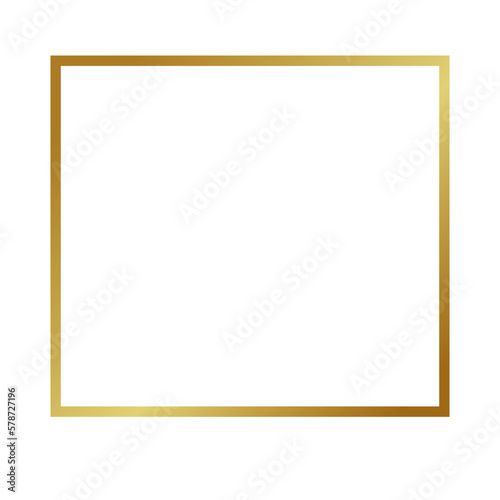 Gold frame isolated on white, Photo frame, empty frame