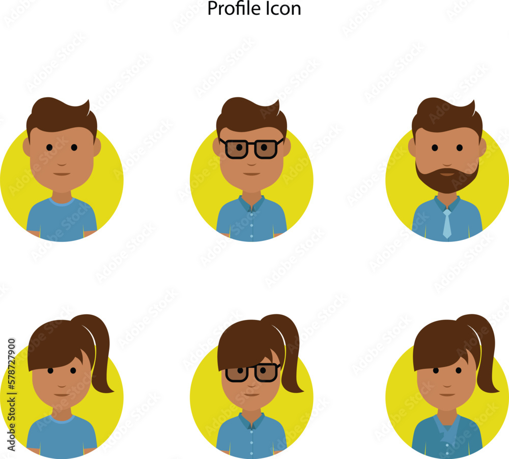 Anonymous profile icon set. Cartoon of Anonymous profile icon for web design, logo, app, isolated on white background Anonymous profile icon set. Cartoon of Anonymous profile icon for web design, logo, app, isolated on white background