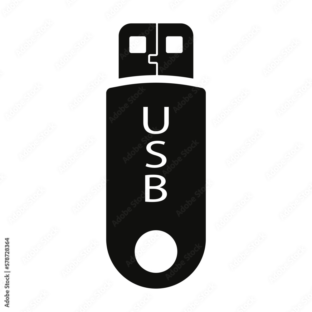 USB flash drive. Icon for design. USB flash drive. Icon for design.