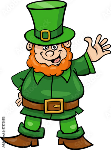 happy cartoon Leprechaun character on Saint Patrick Day