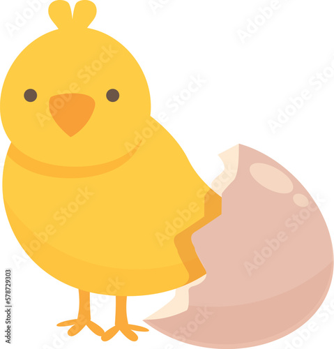 Chicken hatching icon cartoon vector. Chick baby. Egg cute