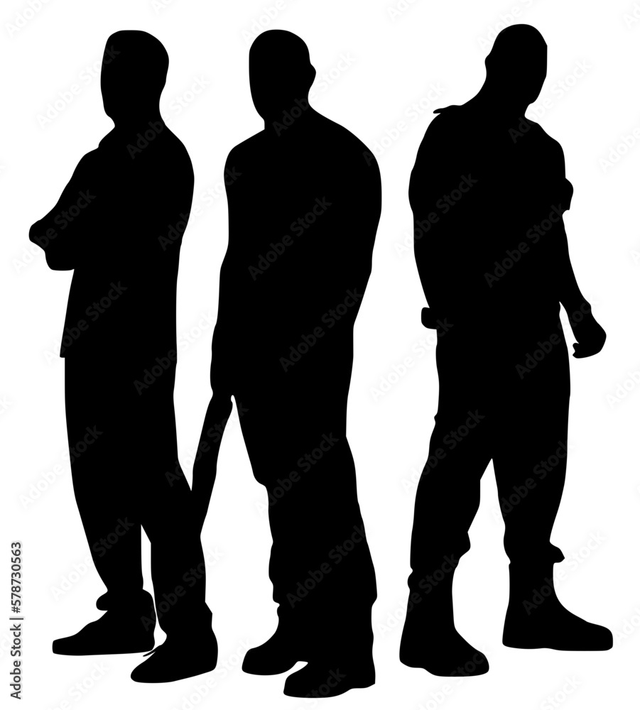 silhouettes of people in poses