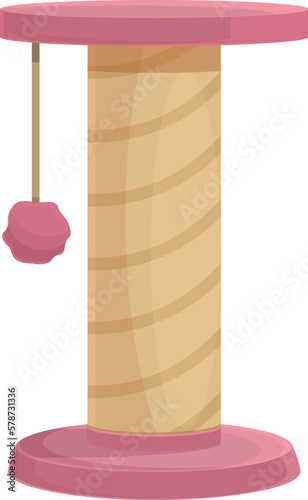 Cat post furniture icon cartoon vector. Pet tower. Tree scratch