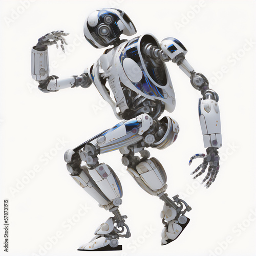 Colorful image of a robot doing a funky dance