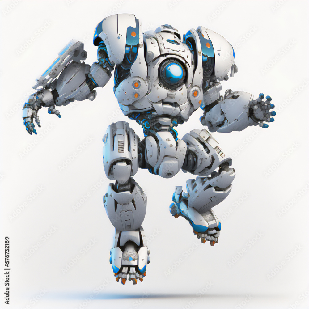 A stunning image of a robot in mid-jump A stunning image of a robot in mid-jump