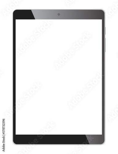 Realistic touch screen tablet or e-book mock up, png isolated on transparent background photo