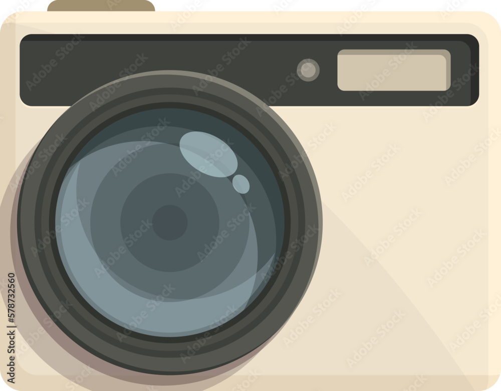 Fototapeta premium Camera lens icon cartoon vector. Digital picture. Modern button