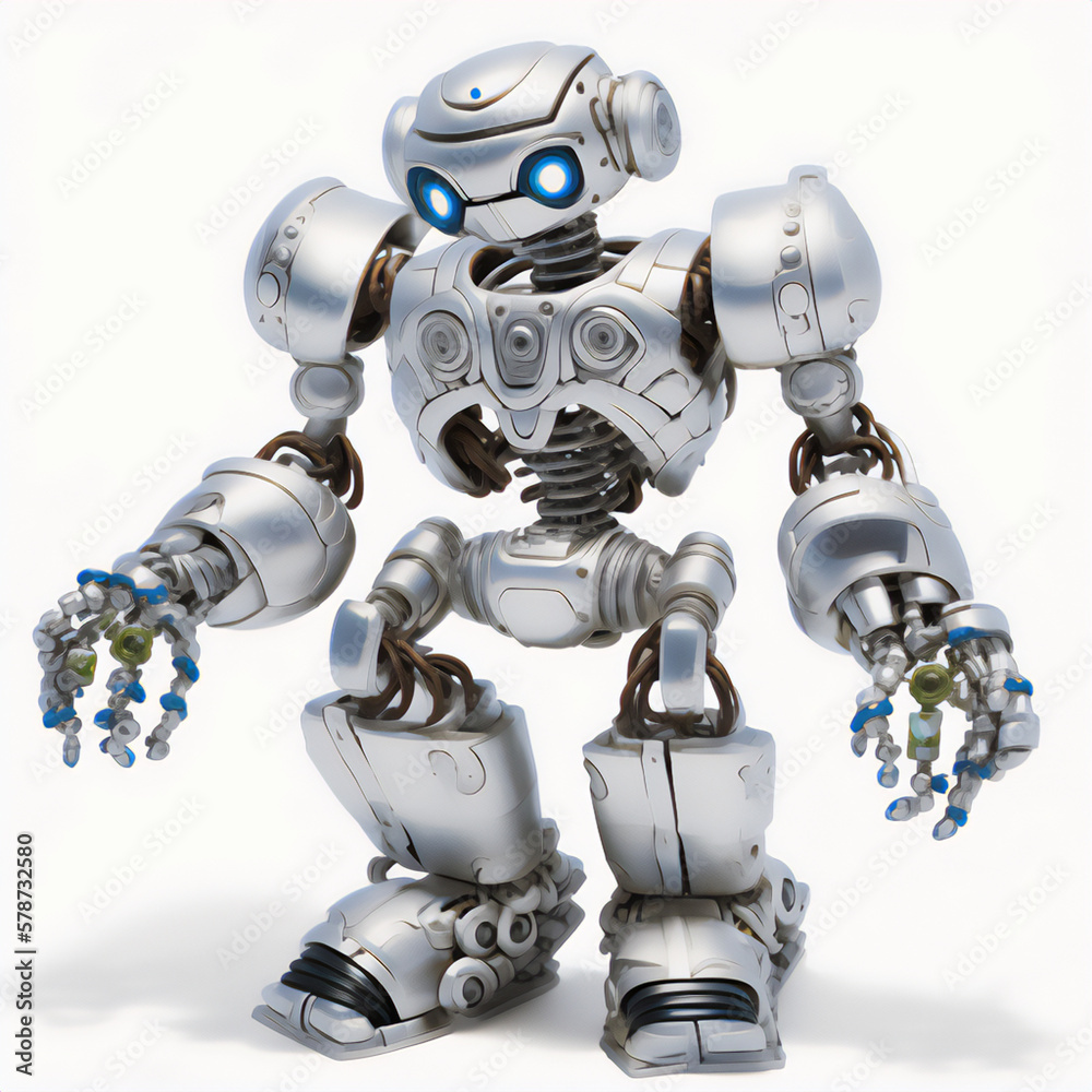 Image of a robot standing tall and unbreakable, symbolizing the importance of staying strong Image of a robot standing tall and unbreakable, symbolizing the importance of staying strong