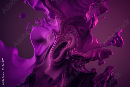 Abstract purple background with elements liquids, generative ai