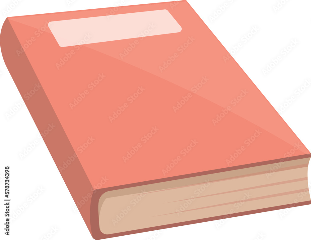 School red book icon cartoon vector. Paper education. University shape School red book icon cartoon vector. Paper education. University shape