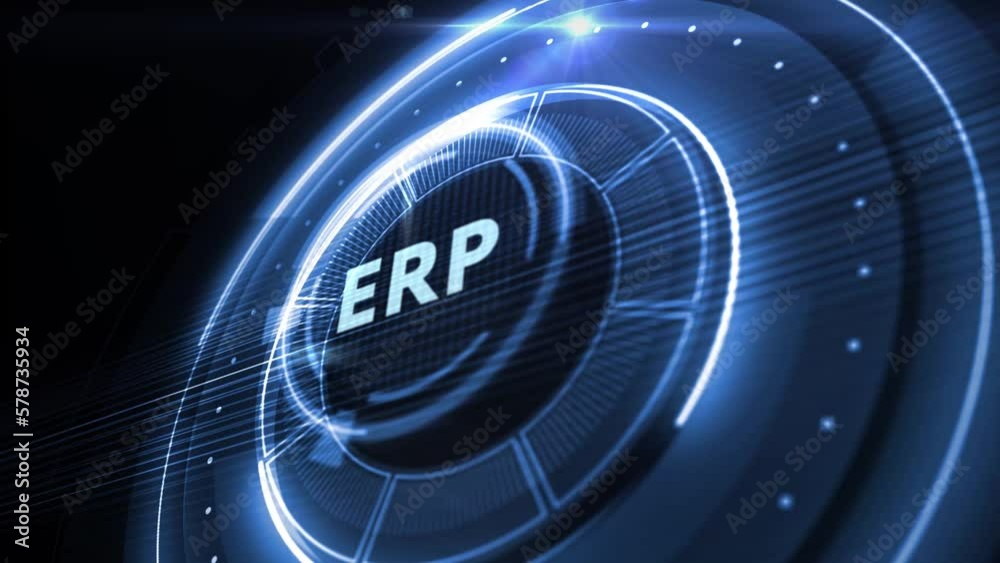 Business, Technology, Internet and network concept. Enterprise resource planning ERP concept.